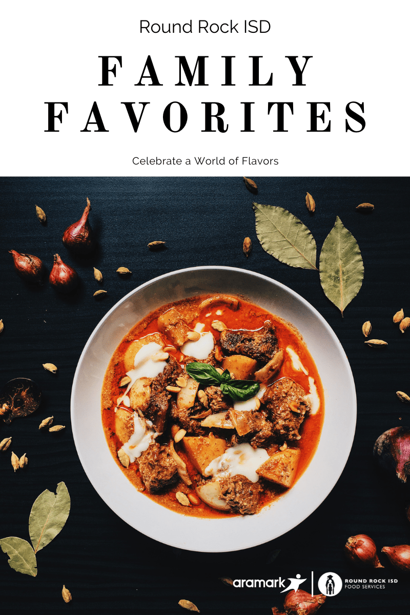 Round Rock ISD Family Favorites Cookbook cover - click for readable PDF
